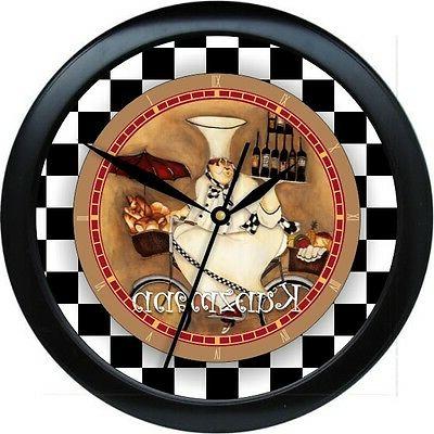Personalized French Chef Kitchen Wall Clock Gift 