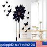 Removable Modern Black DIY Butterfly Flower Sticker Home Dec