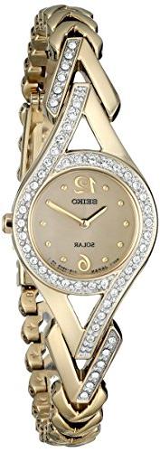 Seiko Women's SUP176 Swarovski Crystal-Accented Stainless St