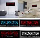 LED Large Digital Wall Jumbo Clock W. Calendar Thermometer H