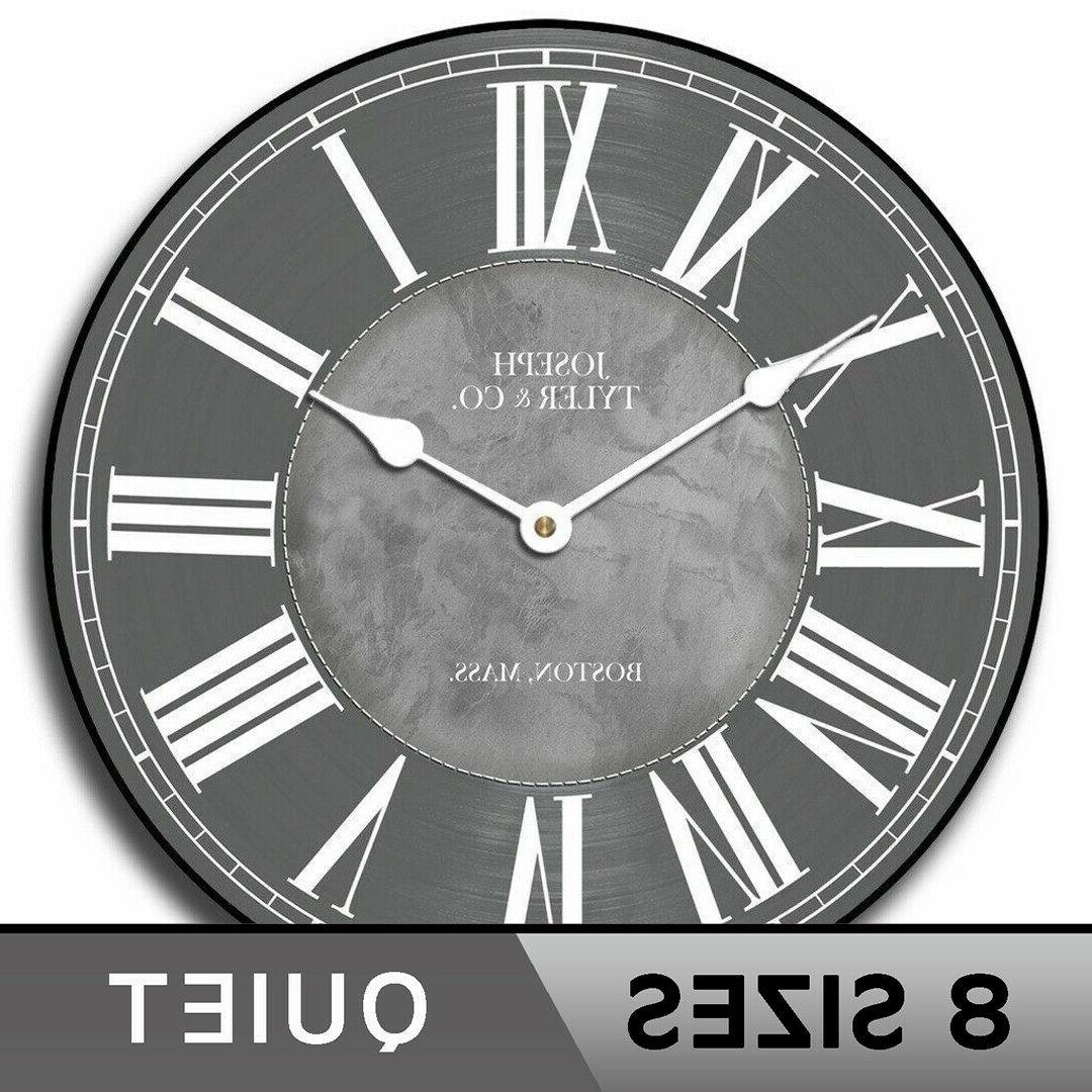 waterford gray wall clock decorative silent non