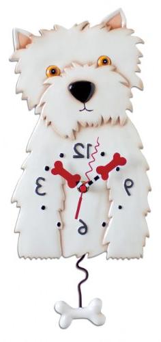 Westin Dog Westie Clock Allen Designs