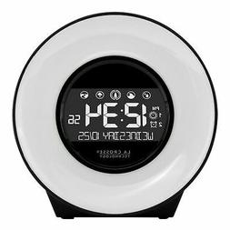 La Crosse 7 Color Mood Light LCD Alarm Clock with Nature Sou