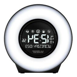 La Crosse 7 Color Mood Light LCD Alarm Clock with Nature Sou