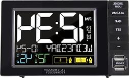 La Crosse Technology Digital Dual Alarm Clock w USB Charging