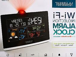 La Crosse Wi-Fi Projection Alarm Clock AccuWeather Forecast