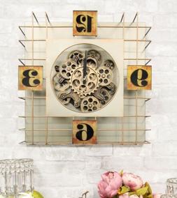 Large 19" Modern Steampunk Industrial Cage Design Moving Gea