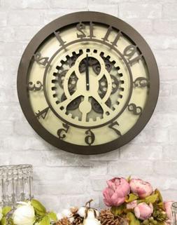 Large 19" W Vintage Steampunk Industrial Design Metal Wall C