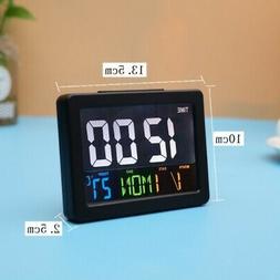 Large Digital Jumbo LED Wall Desk Alarm Clock Display Calend