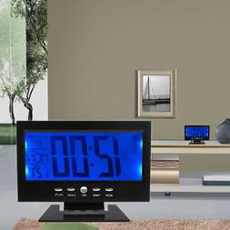 Large Display LCD Digital Table Clock Calendar Temperature A
