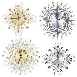 Large Hanging Wall Clock Kitchen Alloy Round Clock 12 Hour D