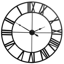 Large Roman Numeral Wall Clock Indoor Outdoor Retro Vintage 