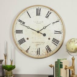 Large Wall Clock Big Vintage Paris Rustic Distressed Metal W