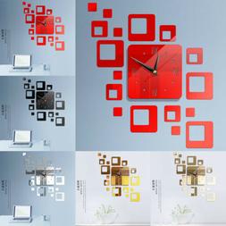 Large Wall Clock Big Watch Decal 3D Stickers Roman Numerals 