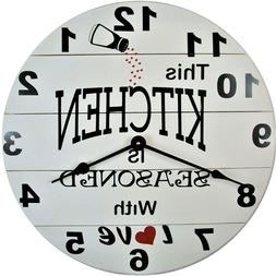 Large Wall Clock Full 20 Inches Across Quartz Movement.