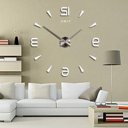Large Wall <font><b>Clock</b></font> Quartz 3D DIY Big Decor