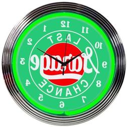 Last Chance Garage Neon Clock 15"x15"