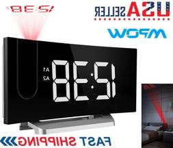 LCD Digital LED Projector Projection Snooze Alarm Clock Time