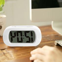 12H Digital LCD Snooze Electronic Alarm Clock W/ LED Backlig