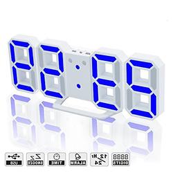 LED Digital Alarm Clock For Desk / Shelf / Tabletop, Modern 