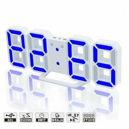 Led Digital Alarm Clock For Desk / Shelf / Tabletop, Modern 