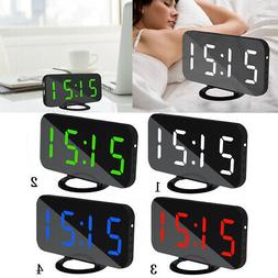 LED Digital Alarm Clock With USB Port Phone Charger Snooze B