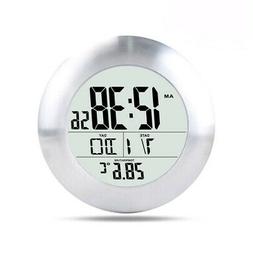 LED Digital Electric Waterproof Bathroom Wall Clock Modern M