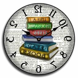 Library Non ticking Whisper Quiet Wall Clock  Battery Operat