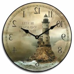 Lighthouse 2 Non ticking Whisper Quiet Wall Clock Perfect Ro