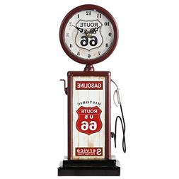 Lily&rsquo;s Home Old Fashioned Route 66 Gas Pump Mantle Clock, 