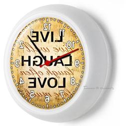 LIVE LAUGH LOVE WALL CLOCK KITCHEN DINING LIVING ROOM DECOR 