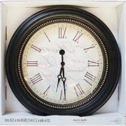 Live, Love, Laugh 20" Large Wall Round Wall Clock, Roman Sty