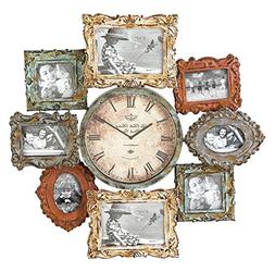 Loft Metal Clock with Photo Frame