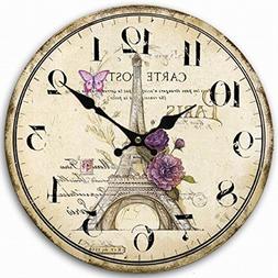 Lovely Paris 12" Wall Clock, Eruner Family Decoration French