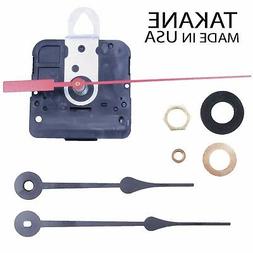 Made in USA Takane Quartz Battery Clock Movement Kit with Ha
