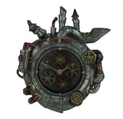 Magnum Opus Steampunk Style Wall Clock With Moving Gears