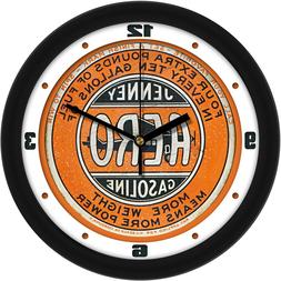 Man Cave Garage 12" Wall Clock Vintage Jenney Aero Gasoline 