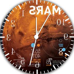 Mars Planet Frameless Borderless Wall Clock Nice For Gifts o