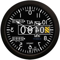 Trintec Massive 14" Aviation Modern Altimeter Wall Clock 206