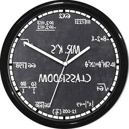 Math Equation Personalized 10" Wall Clock Teacher Gift Numbe