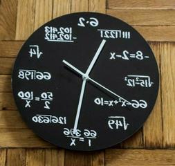 Decodyne Math Wall Clock - Unique Math Equations Perfect for