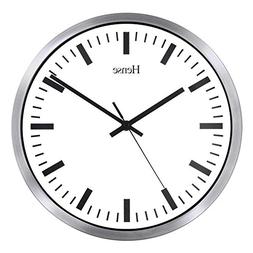 HENSE 12-inch Large Metal Frame Wall Clock Retro Vintage Sty