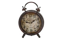 Deco 79 Metal Table Clock 9" H, 6" W-52507, 9" x 6"