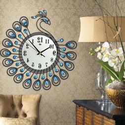 Vintage Style Peacock Antique Wall Clock For Home Kitchen Of