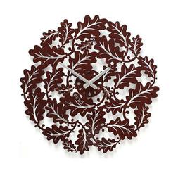 Metal Wall Clock Modern Unique Large Unusual Brown Eternity 