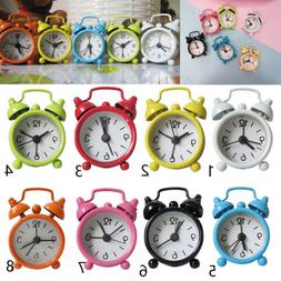 Mini Lovely Analog Twin Bell Alarm Clock For Kid's Bedroom T