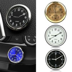 Mini Luminous Quartz Analog Watch Stick-On Clock For Car Boa