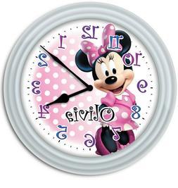 Minnie Mouse Clubhouse PERSONALIZED Wall Clock - Disney Kids