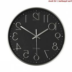 Foxtop Modern 12" Battery Operated Silent Non-Ticking Wall C