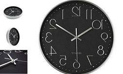 Foxtop Modern 12" Battery Operated Silent Non-Ticking Wall C